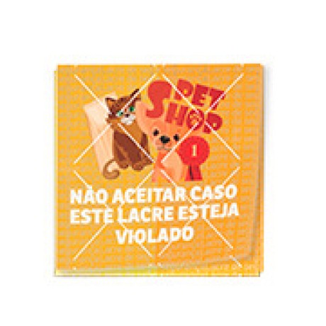 DELIVERY ADESIVO LACRE DE SEGURANÇA ADESIVO PAPEL 80G QUADRADO 45X45MM Colorido frente - 280 un.