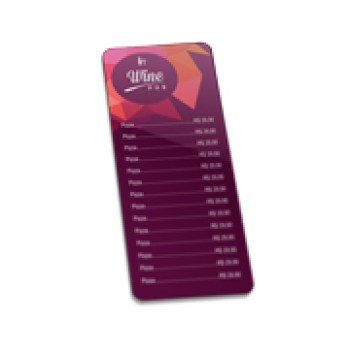 DELIVERY CARDÁPIO PVC PREMIUM 0,50MM 115X310MM Colorido frente - 9 un.