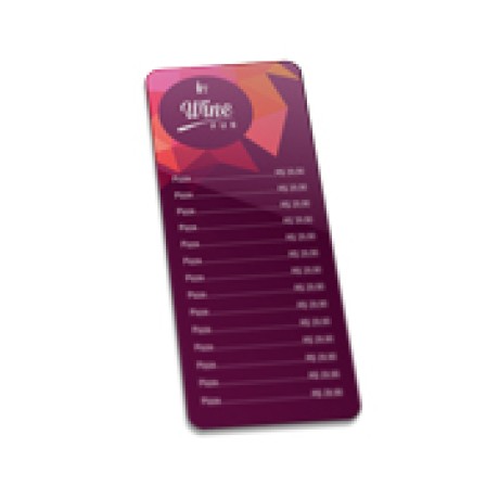 DELIVERY CARDÁPIO PVC PREMIUM 0,50MM 115X310MM Colorido frente - 9 un.
