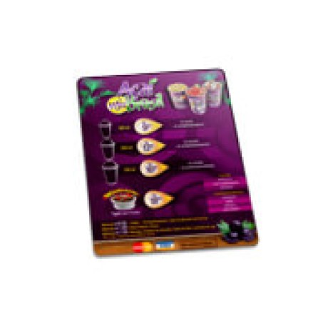 DELIVERY CARDÁPIO PVC PREMIUM 0,50MM 150X210MM Colorido frente - 96 un.