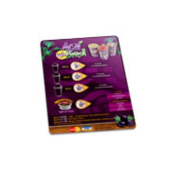 DELIVERY CARDÁPIO PVC PREMIUM 0,50MM 150X210MM Colorido frente - 96 un.