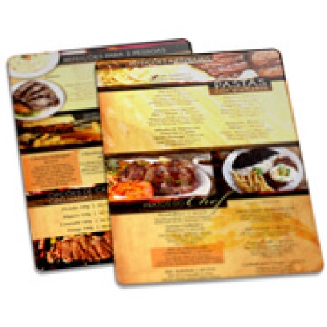 DELIVERY CARDÁPIO PVC PREMIUM 0,50MM 300X420MM Colorido frente e verso - 50 un.