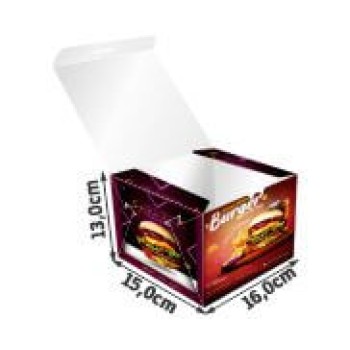 DELIVERY EMBALAGENS PARA DELIVERY DUPLEX 320G HAMBURGUER E SANDUICHES GRANDE Colorido frente - 25000 un.