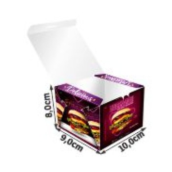 DELIVERY EMBALAGENS PARA DELIVERY DUPLEX 320G HAMBURGUER E SANDUICHES PEQUENA Colorido frente - 25000 un.