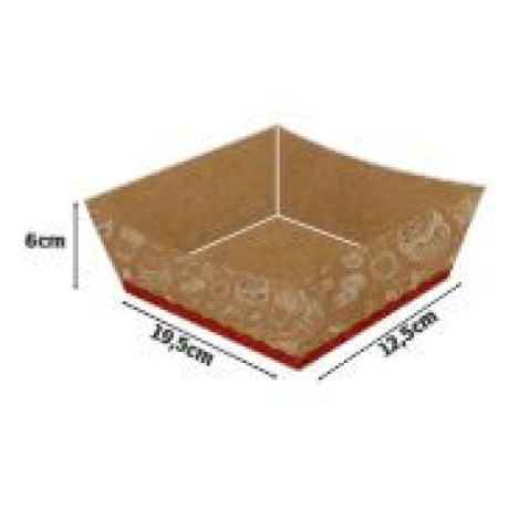 DELIVERY EMBALAGENS PARA DELIVERY PADRÃO KRAFT 250G BURRITO E TORTILHA GRANDE 250 un.
