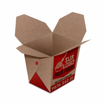 DELIVERY EMBALAGENS PARA DELIVERY PERSONALIZADAS KRAFT 250G ALMOÇO PEQUENA Colorido frente - 50 un.