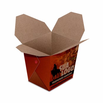DELIVERY EMBALAGENS PARA DELIVERY PERSONALIZADAS KRAFT 250G ALMOÇO PEQUENA Colorido frente - 25 un.