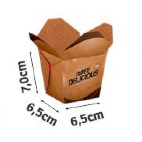 DELIVERY EMBALAGENS PARA DELIVERY PERSONALIZADAS KRAFT 250G ALMOÇO PEQUENA Colorido frente - 250 un.