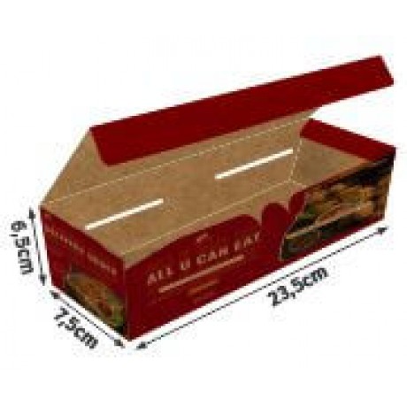 DELIVERY EMBALAGENS PARA DELIVERY PERSONALIZADAS KRAFT 250G ASSADOS GRELHADOS E PORCOES LAMINAÇÃO INTERNA Colorido frente - 50 un.