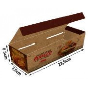 DELIVERY EMBALAGENS PARA DELIVERY PERSONALIZADAS KRAFT 250G ASSADOS GRELHADOS E PORCOES LAMINAÇÃO INTERNA Colorido frente - 1000 un.