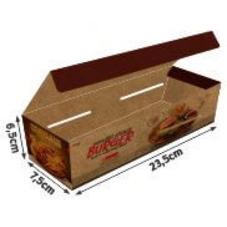 DELIVERY EMBALAGENS PARA DELIVERY PERSONALIZADAS KRAFT 250G ASSADOS GRELHADOS E PORCOES LAMINAÇÃO INTERNA Colorido frente - 1000 un.
