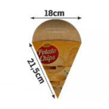 DELIVERY EMBALAGENS PARA DELIVERY PERSONALIZADAS KRAFT 250G BATATA FRITA MÉDIA Colorido frente - 1000 un.