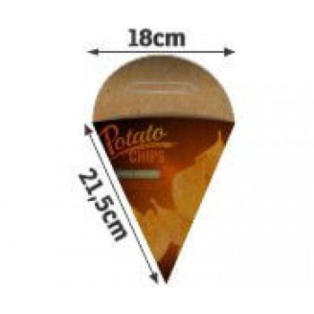 DELIVERY EMBALAGENS PARA DELIVERY PERSONALIZADAS KRAFT 250G BATATA FRITA MÉDIA Colorido frente - 500 un.