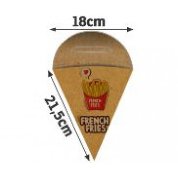DELIVERY EMBALAGENS PARA DELIVERY PERSONALIZADAS KRAFT 250G BATATA FRITA MÉDIA Colorido frente - 100 un.