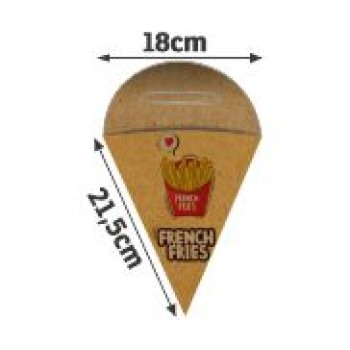 DELIVERY EMBALAGENS PARA DELIVERY PERSONALIZADAS KRAFT 250G BATATA FRITA MÉDIA Colorido frente - 100 un.