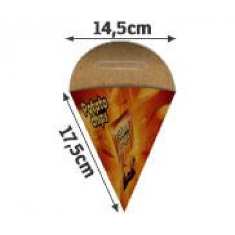 DELIVERY EMBALAGENS PARA DELIVERY PERSONALIZADAS KRAFT 250G BATATA FRITA PEQUENA Colorido frente - 100 un.
