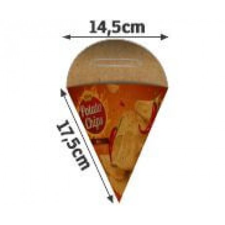 DELIVERY EMBALAGENS PARA DELIVERY PERSONALIZADAS KRAFT 250G BATATA FRITA PEQUENA Colorido frente - 250 un.