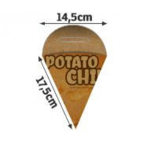 DELIVERY EMBALAGENS PARA DELIVERY PERSONALIZADAS KRAFT 250G BATATA FRITA PEQUENA Colorido frente - 1000 un.