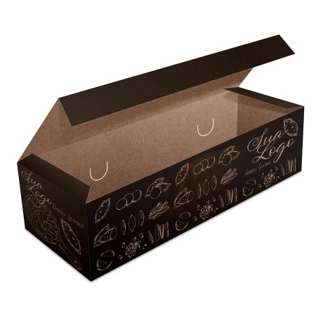 DELIVERY EMBALAGENS PARA DELIVERY PERSONALIZADAS KRAFT 250G BATATA FRITA, RUSTICA E RECHEADA LAMINAÇÃO INTERNA Colorido frente - 50 un.