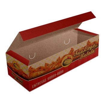 DELIVERY EMBALAGENS PARA DELIVERY PERSONALIZADAS KRAFT 250G BATATA FRITA, RUSTICA E RECHEADA LAMINAÇÃO INTERNA Colorido frente - 25 un.