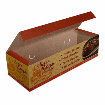 DELIVERY EMBALAGENS PARA DELIVERY PERSONALIZADAS KRAFT 250G BATATA FRITA, RUSTICA E RECHEADA LAMINAÇÃO INTERNA Colorido frente - 250 un.