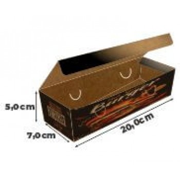 DELIVERY EMBALAGENS PARA DELIVERY PERSONALIZADAS KRAFT 250G BATATA FRITA, RUSTICA E RECHEADA LAMINAÇÃO INTERNA Colorido frente - 1000 un.