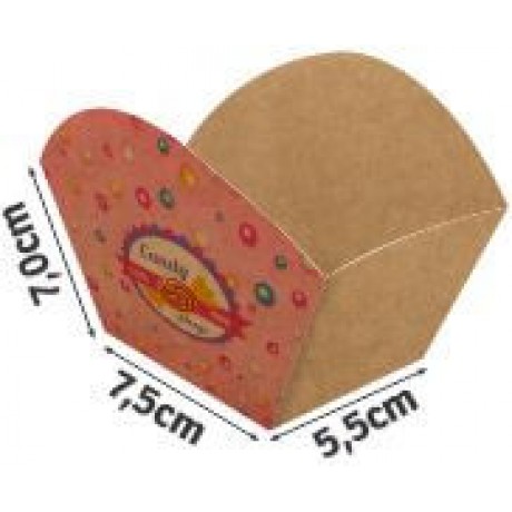 DELIVERY EMBALAGENS PARA DELIVERY PERSONALIZADAS KRAFT 250G BOLOS E DOCES LAMINAÇÃO INTERNA Colorido frente - 100 un.