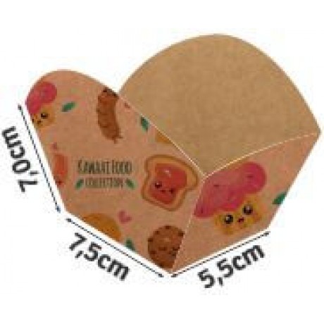 DELIVERY EMBALAGENS PARA DELIVERY PERSONALIZADAS KRAFT 250G BOLOS E DOCES LAMINAÇÃO INTERNA Colorido frente - 500 un.