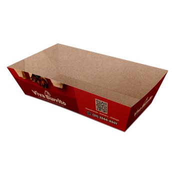 DELIVERY EMBALAGENS PARA DELIVERY PERSONALIZADAS KRAFT 250G BURRITO E TORTILHA GRANDE Colorido frente - 250 un.