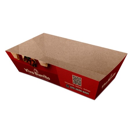 DELIVERY EMBALAGENS PARA DELIVERY PERSONALIZADAS KRAFT 250G BURRITO E TORTILHA GRANDE Colorido frente - 250 un.