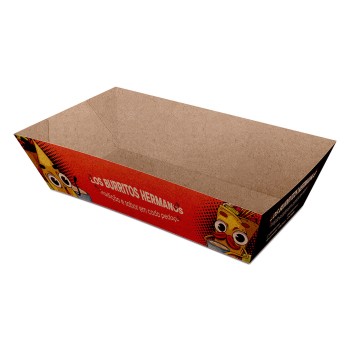 DELIVERY EMBALAGENS PARA DELIVERY PERSONALIZADAS KRAFT 250G BURRITO E TORTILHA GRANDE Colorido frente - 50 un.