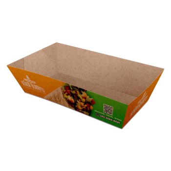 DELIVERY EMBALAGENS PARA DELIVERY PERSONALIZADAS KRAFT 250G BURRITO E TORTILHA MÉDIA Colorido frente - 26 un.