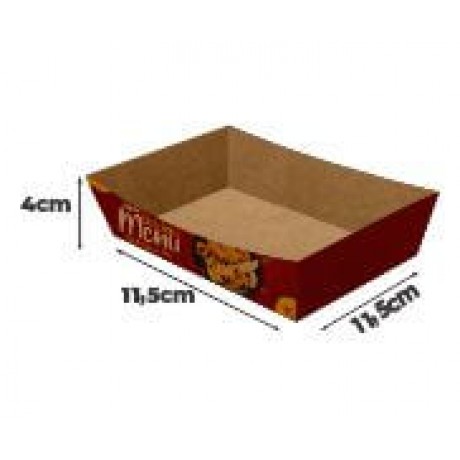 DELIVERY EMBALAGENS PARA DELIVERY PERSONALIZADAS KRAFT 250G BURRITO E TORTILHA MÉDIA Colorido frente - 100 un.