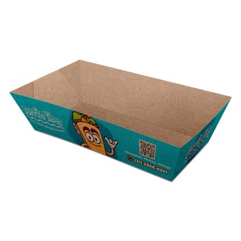 DELIVERY EMBALAGENS PARA DELIVERY PERSONALIZADAS KRAFT 250G BURRITO E TORTILHA MÉDIA Colorido frente - 50 un.