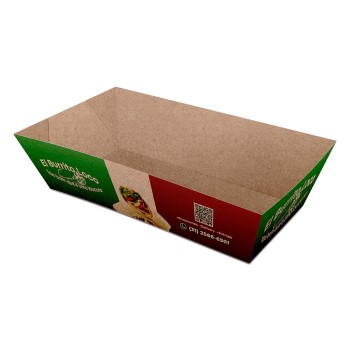 DELIVERY EMBALAGENS PARA DELIVERY PERSONALIZADAS KRAFT 250G BURRITO E TORTILHA MÉDIA Colorido frente - 500 un.