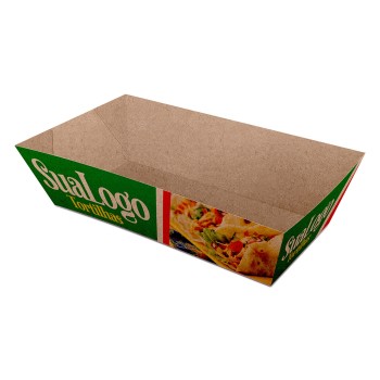 DELIVERY EMBALAGENS PARA DELIVERY PERSONALIZADAS KRAFT 250G BURRITO E TORTILHA PEQUENA Colorido frente - 100 un.