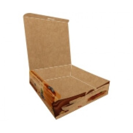 DELIVERY EMBALAGENS PARA DELIVERY PERSONALIZADAS KRAFT 250G CREPES LAMINAÇÃO INTERNA Colorido frente - 100 un.