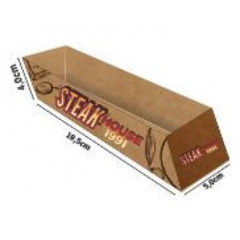 DELIVERY EMBALAGENS PARA DELIVERY PERSONALIZADAS KRAFT 250G HOT DOG E BAGUETE LAMINAÇÃO INTERNA Colorido frente - 250 un.