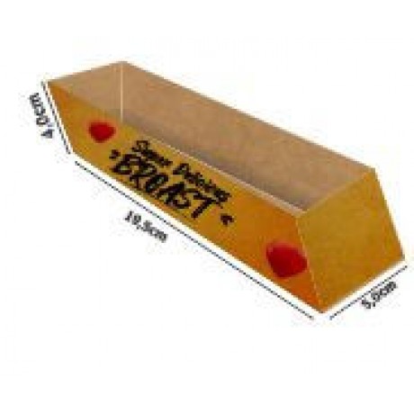 DELIVERY EMBALAGENS PARA DELIVERY PERSONALIZADAS KRAFT 250G HOT DOG E BAGUETE LAMINAÇÃO INTERNA Colorido frente - 100 un.