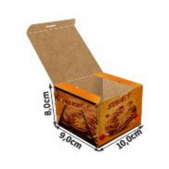 DELIVERY EMBALAGENS PARA DELIVERY PERSONALIZADAS KRAFT 250G LANCHES E SANDUICHES PEQUENA Colorido frente - 500 un.