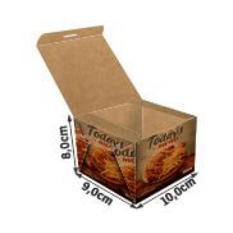 DELIVERY EMBALAGENS PARA DELIVERY PERSONALIZADAS KRAFT 250G LANCHES E SANDUICHES PEQUENA Colorido frente - 50 un.