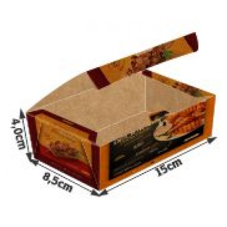 DELIVERY EMBALAGENS PARA DELIVERY PERSONALIZADAS KRAFT 250G MASSAS PEQUENA Colorido frente - 500 un.