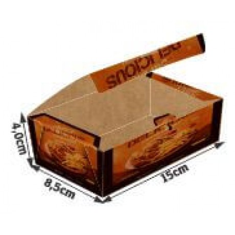 DELIVERY EMBALAGENS PARA DELIVERY PERSONALIZADAS KRAFT 250G MASSAS PEQUENA Colorido frente - 1000 un.