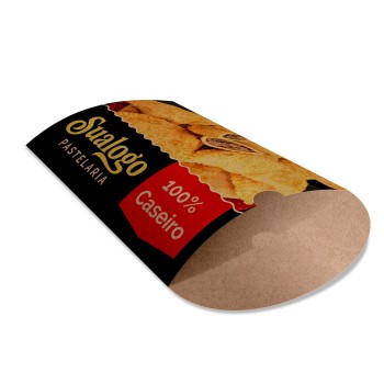 DELIVERY EMBALAGENS PARA DELIVERY PERSONALIZADAS KRAFT 250G PASTEL GRANDE Colorido frente - 25 un.