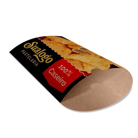 DELIVERY EMBALAGENS PARA DELIVERY PERSONALIZADAS KRAFT 250G PASTEL GRANDE Colorido frente - 25 un.