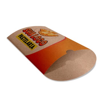 DELIVERY EMBALAGENS PARA DELIVERY PERSONALIZADAS KRAFT 250G PASTEL GRANDE Colorido frente - 100 un.