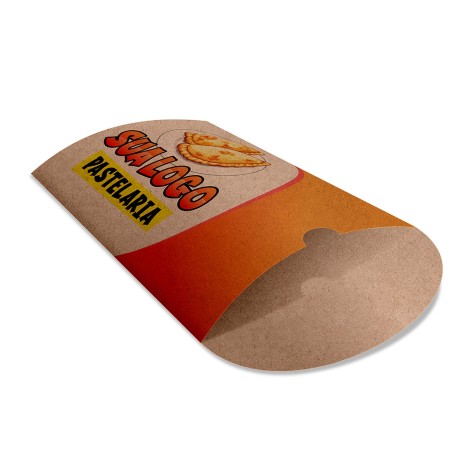 DELIVERY EMBALAGENS PARA DELIVERY PERSONALIZADAS KRAFT 250G PASTEL GRANDE Colorido frente - 100 un.
