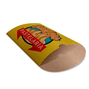 DELIVERY EMBALAGENS PARA DELIVERY PERSONALIZADAS KRAFT 250G PASTEL GRANDE Colorido frente - 50 un.