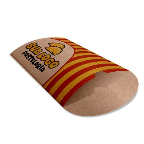 DELIVERY EMBALAGENS PARA DELIVERY PERSONALIZADAS KRAFT 250G PASTEL GRANDE Colorido frente - 1000 un.