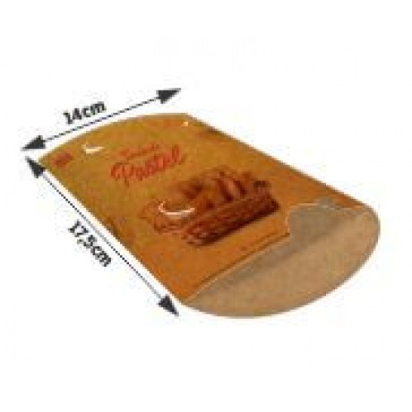 DELIVERY EMBALAGENS PARA DELIVERY PERSONALIZADAS KRAFT 250G PASTEL GRANDE Colorido frente - 500 un.
